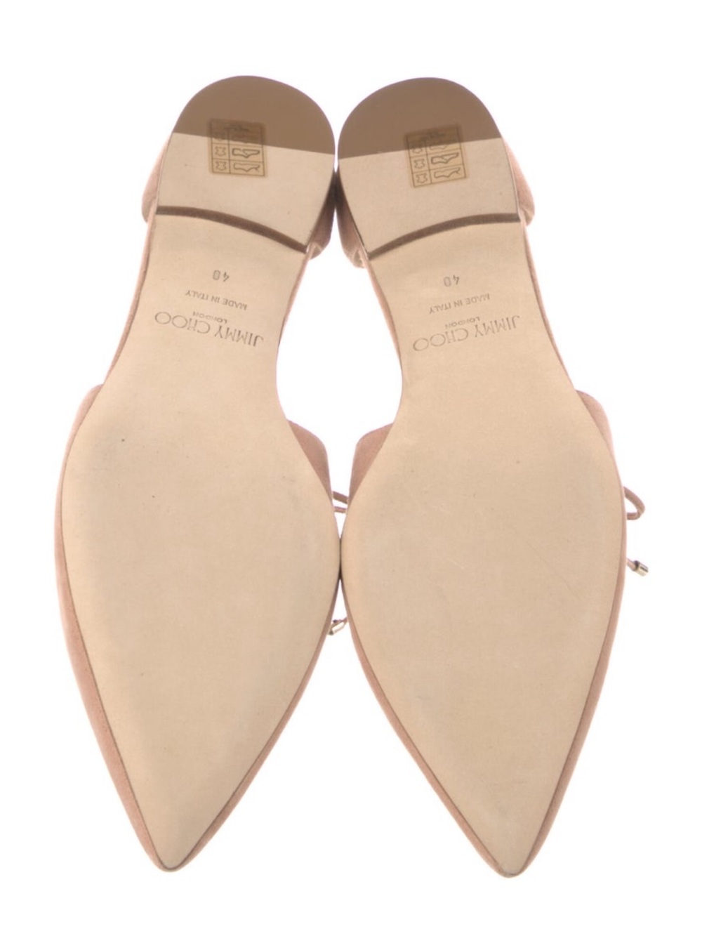 Jimmy Choo Blush Suede D’Orsay Flats - Picture 5 of 5